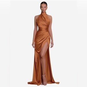 Elegant Halter Evening Gown